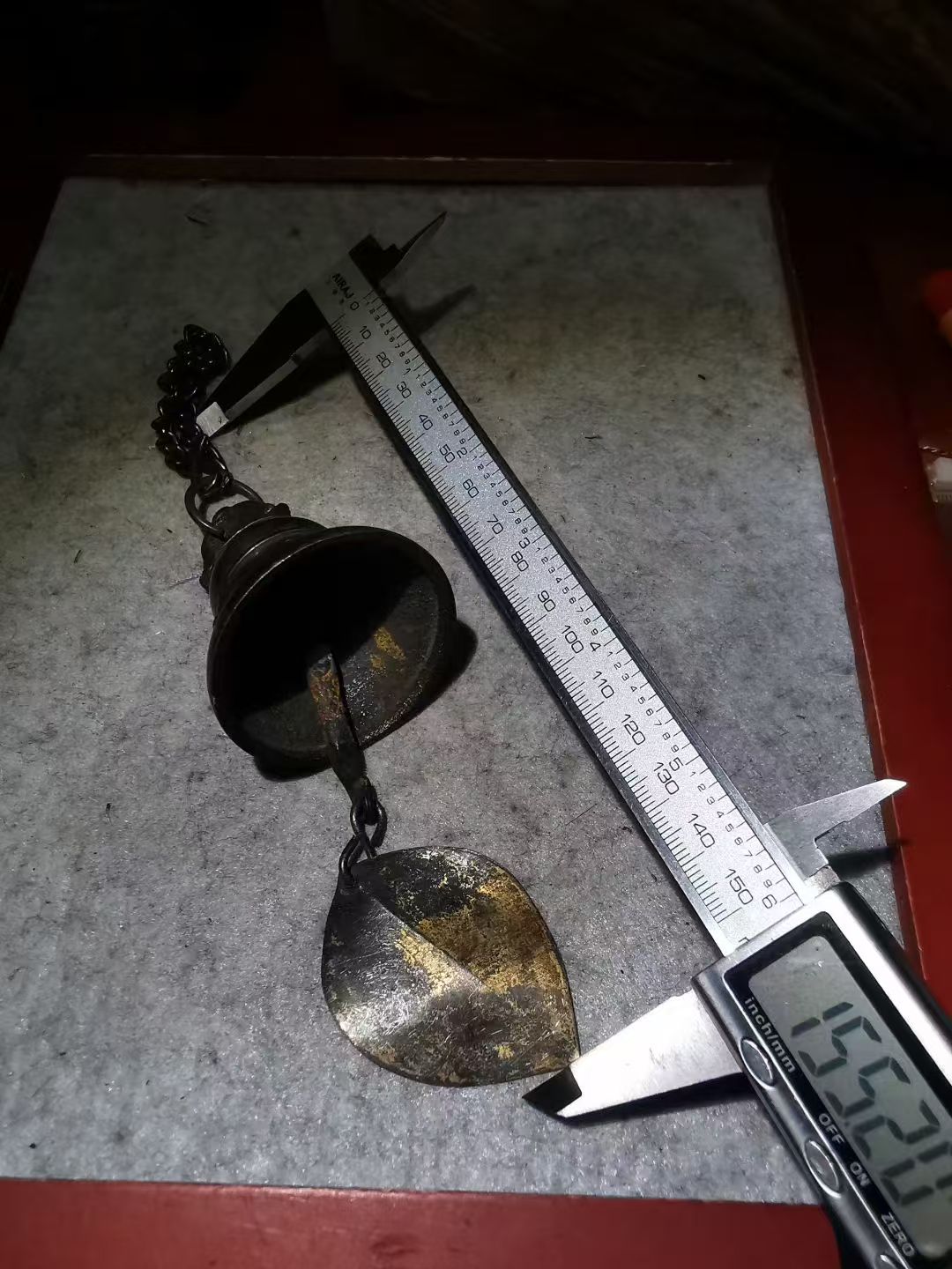 15197 Tibetan Temple Offering Old Lima Copper Wind Chime藏传庙供老利马铜风铃