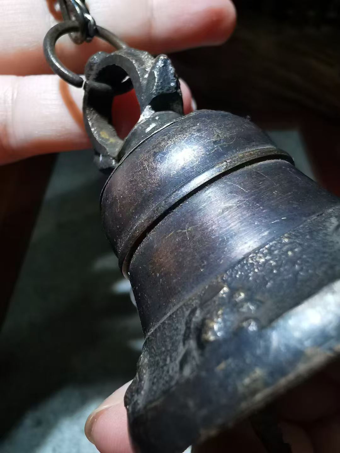 15197 Tibetan Temple Offering Old Lima Copper Wind Chime藏传庙供老利马铜风铃