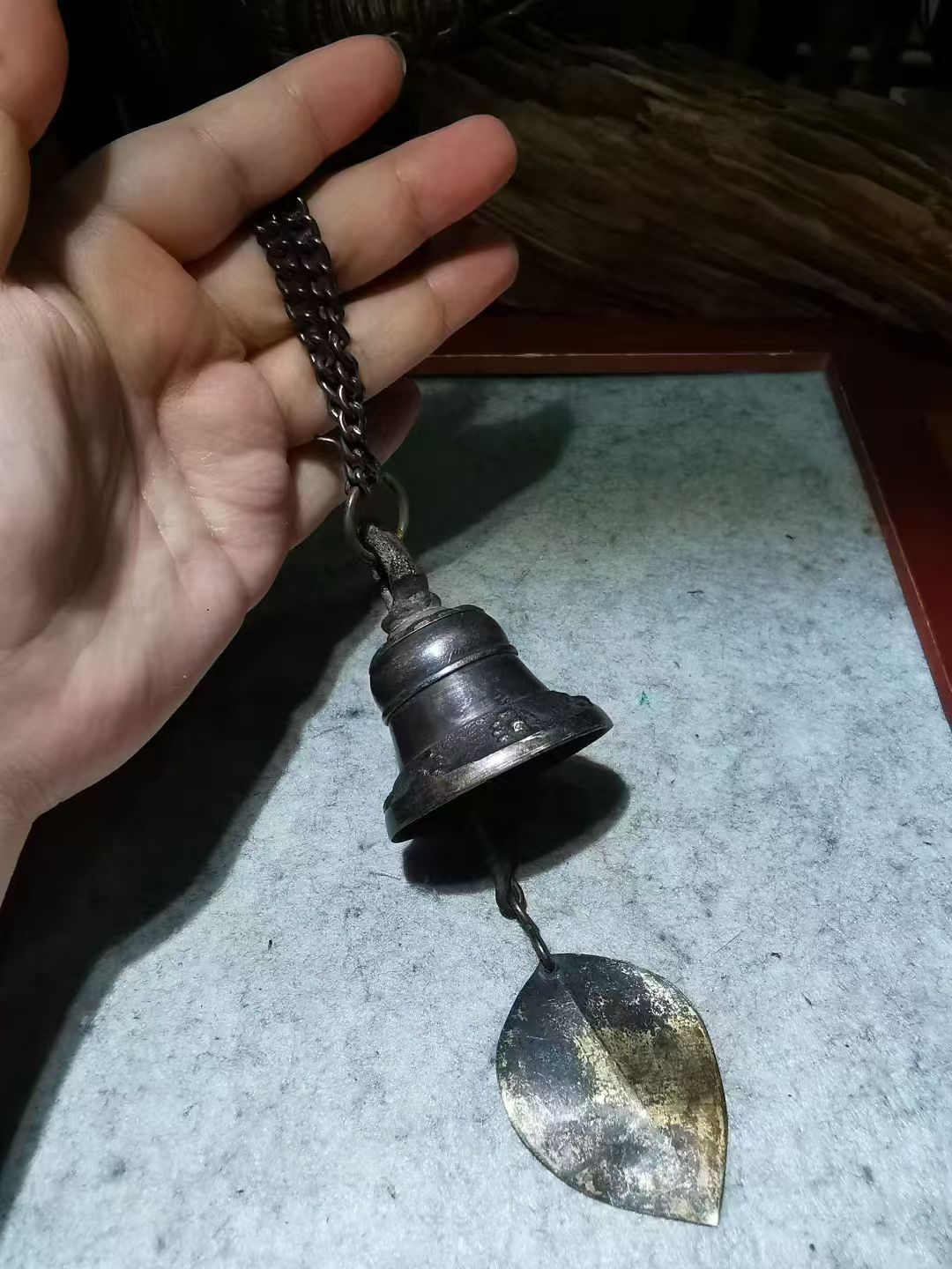 15197 Tibetan Temple Offering Old Lima Copper Wind Chime藏传庙供老利马铜风铃