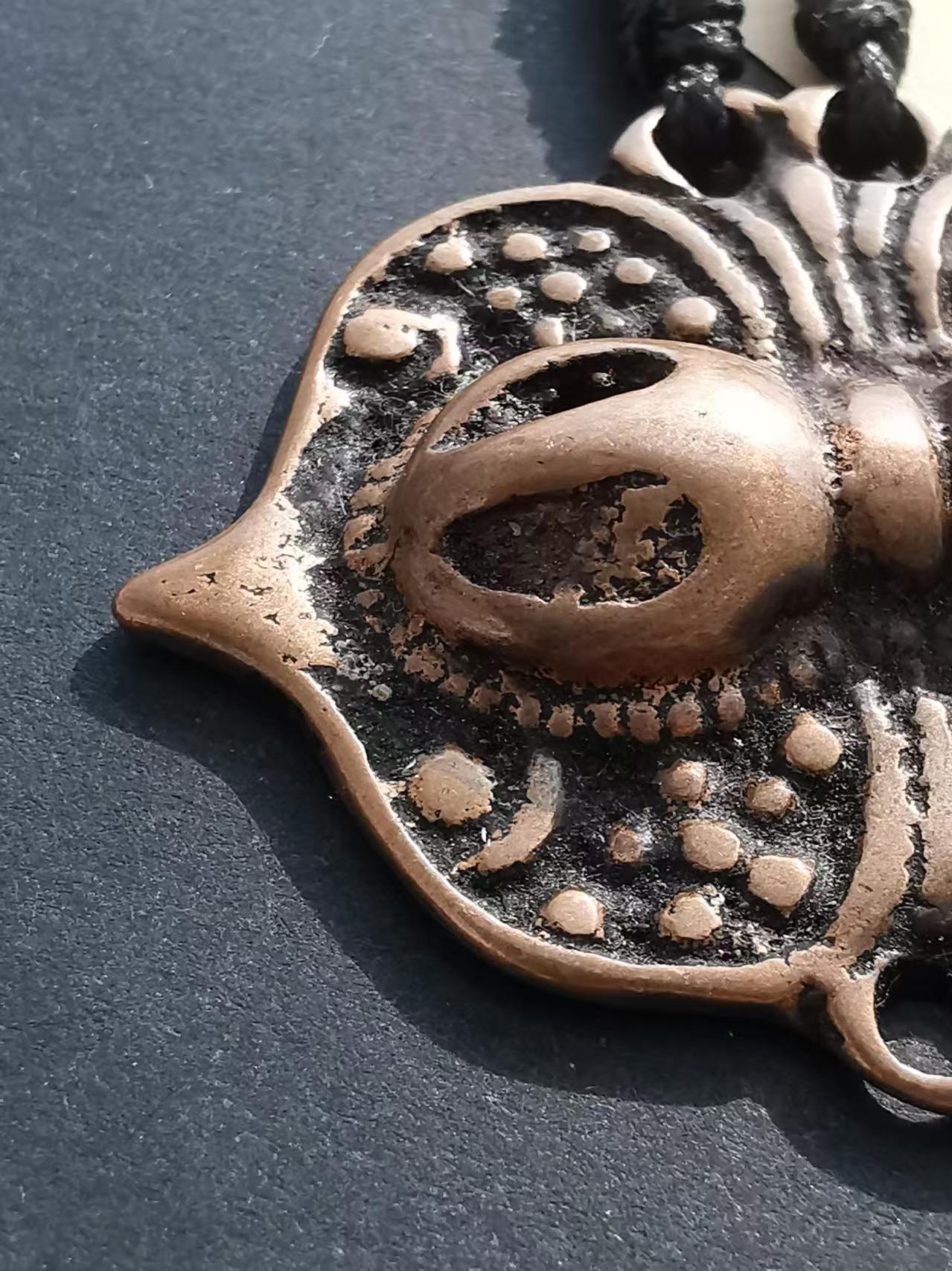 15382   Fortune Protection‖Tibetan Antique Lima Copper Butterfly Dorje Bezel   福运守护‖藏传老利马铜蝴蝶金刚杵托甲🦋