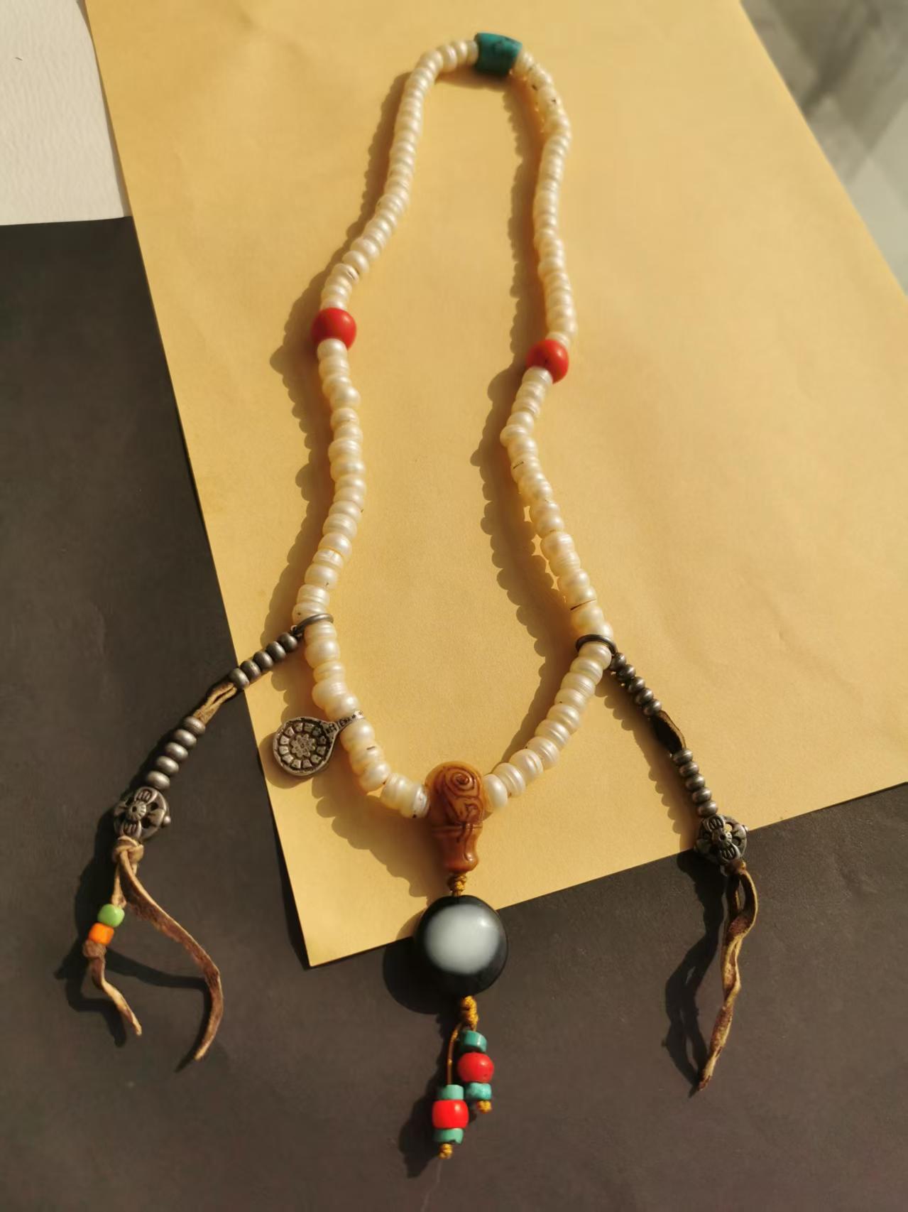 15399Tibetan Antique Multi-Treasure Mala Beads, a lucky bracelet distilled by time 🌟藏传多宝老念珠，岁月凝萃的幸运手串🌟