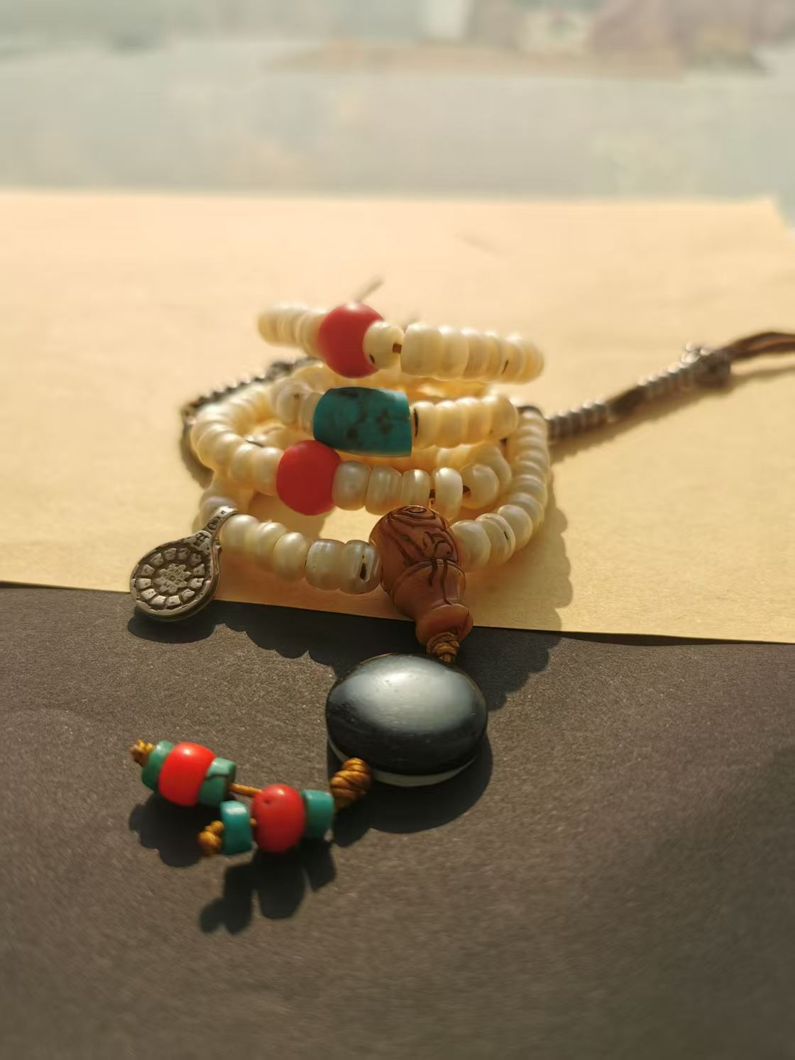 15399Tibetan Antique Multi-Treasure Mala Beads, a lucky bracelet distilled by time 🌟藏传多宝老念珠，岁月凝萃的幸运手串🌟