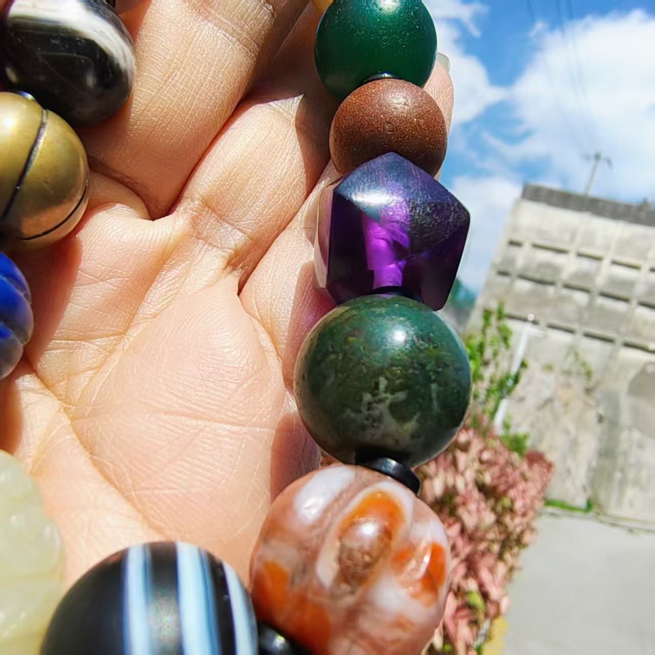 15499Ancient Multi-Gem Bracelet · A Time Museum on Your Wrist古珠多宝手串 · 腕间时光博物馆