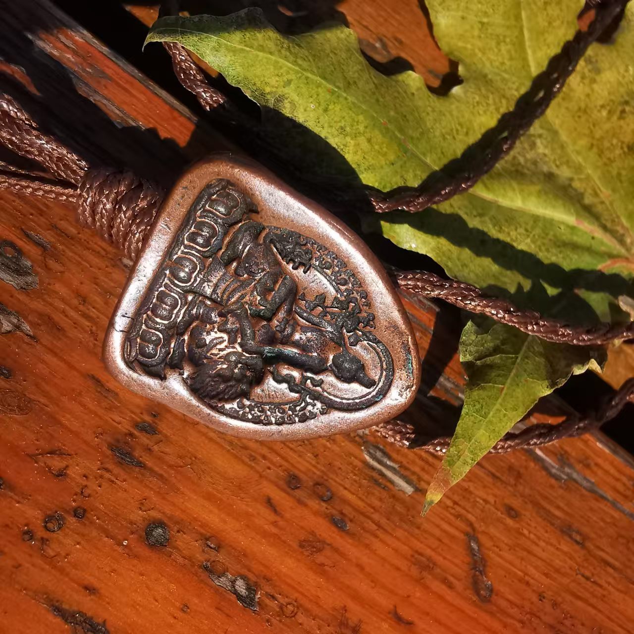 15509Samantabhadra Bodhisattva Ersha Molding Necklace普贤菩萨擦擦模托甲项链  