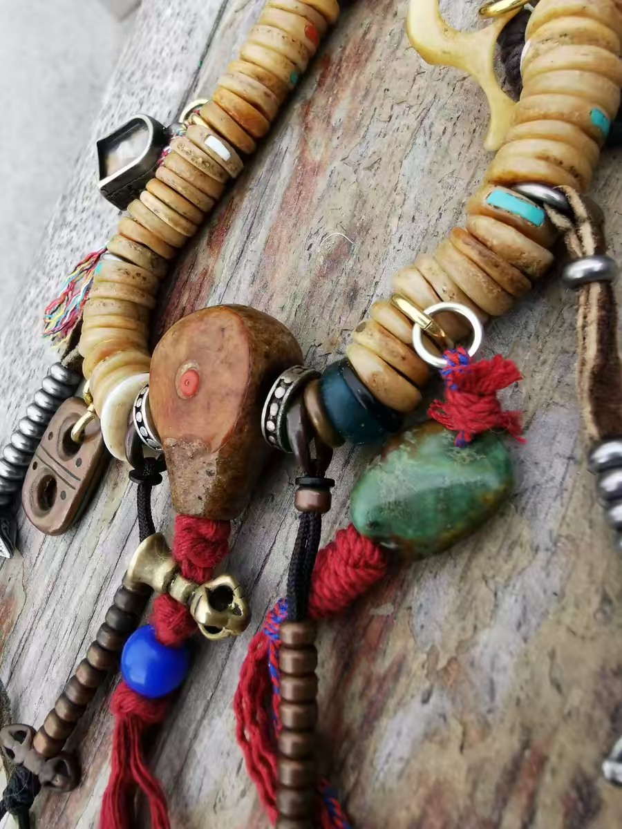 15418老噶吧啦108佛珠文玩念珠Old Gabala 108 Beads Prayer Mala