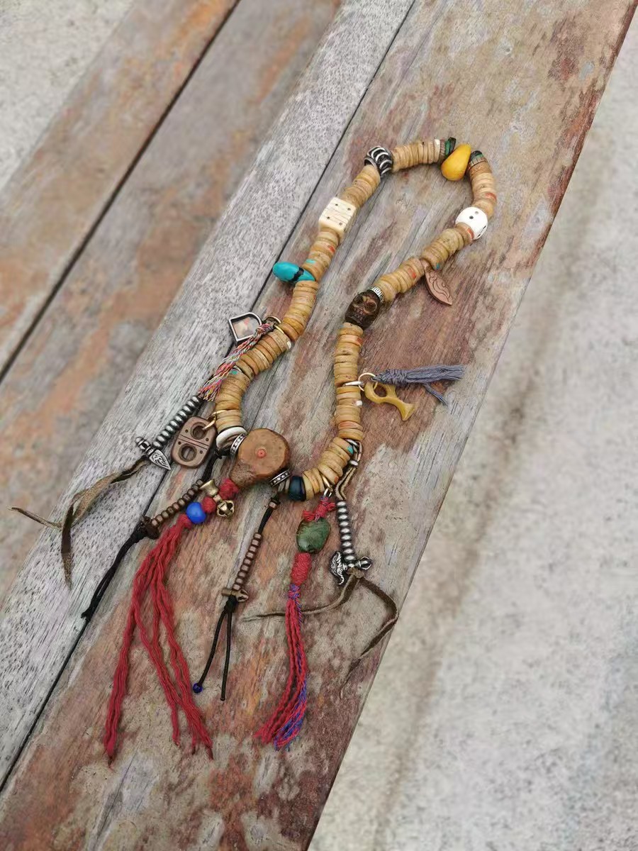 15418老噶吧啦108佛珠文玩念珠Old Gabala 108 Beads Prayer Mala