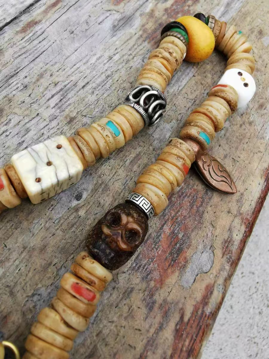 15418老噶吧啦108佛珠文玩念珠Old Gabala 108 Beads Prayer Mala