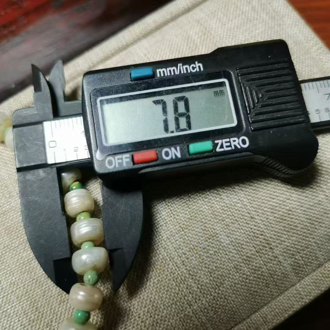 13896 Tibetan Antique Pearls Bracelet with Gold Accessories, Wide Old Dzi Bead, Turquoise Millet Beads藏传老珍珠搭配黄金配饰老宽线天珠绿松小米珠手链