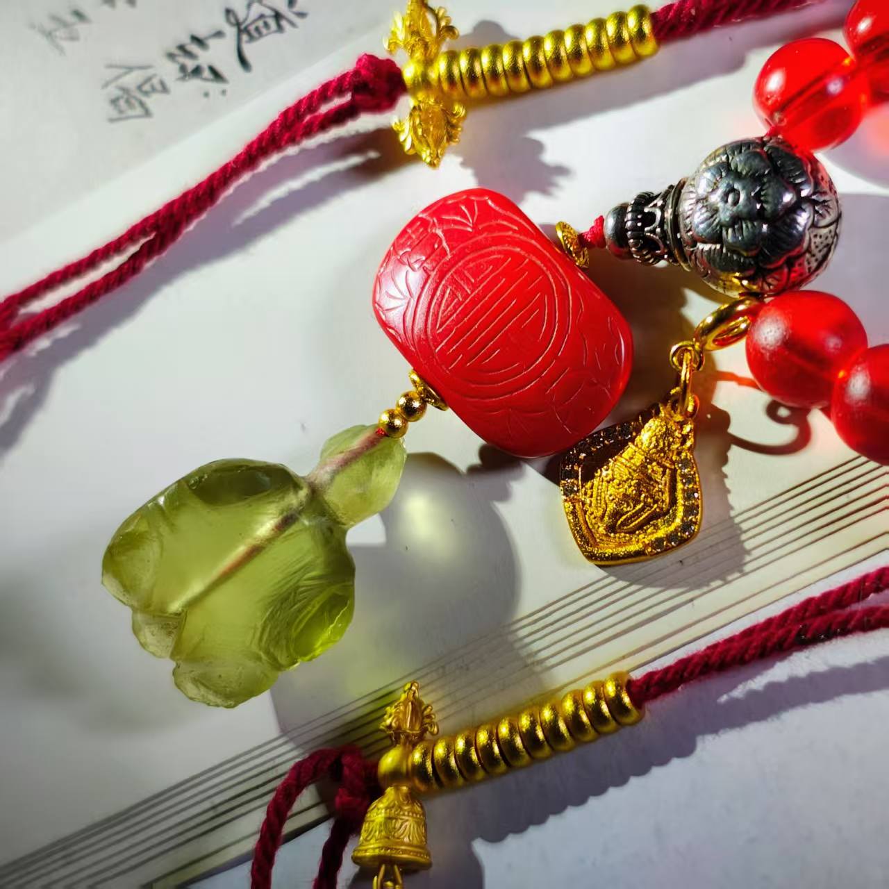 15566红琉璃金色计数器红色背云乌龟