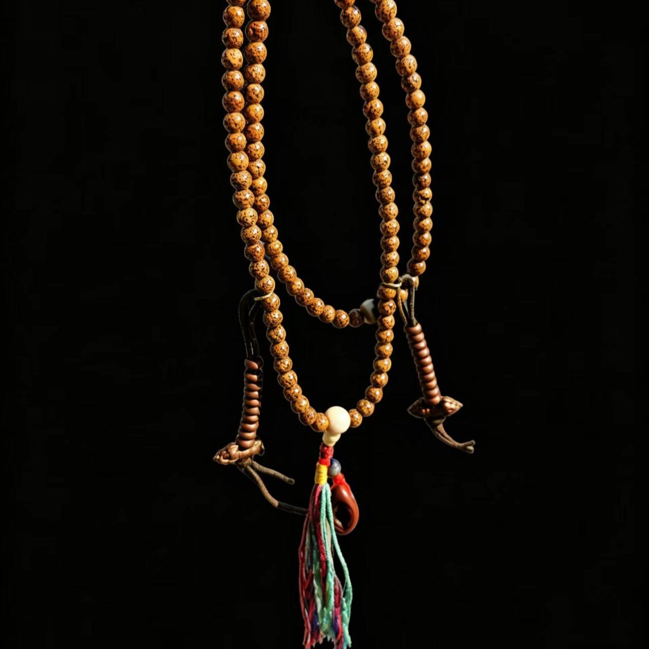 15411  Qing Dynasty Old Star and Moon Dzi Bead Set｜A Protective Tibetan Treasure Full of Ancient Charm✨清代老星月天珠套装｜藏传古韵满溢的护身美物✨