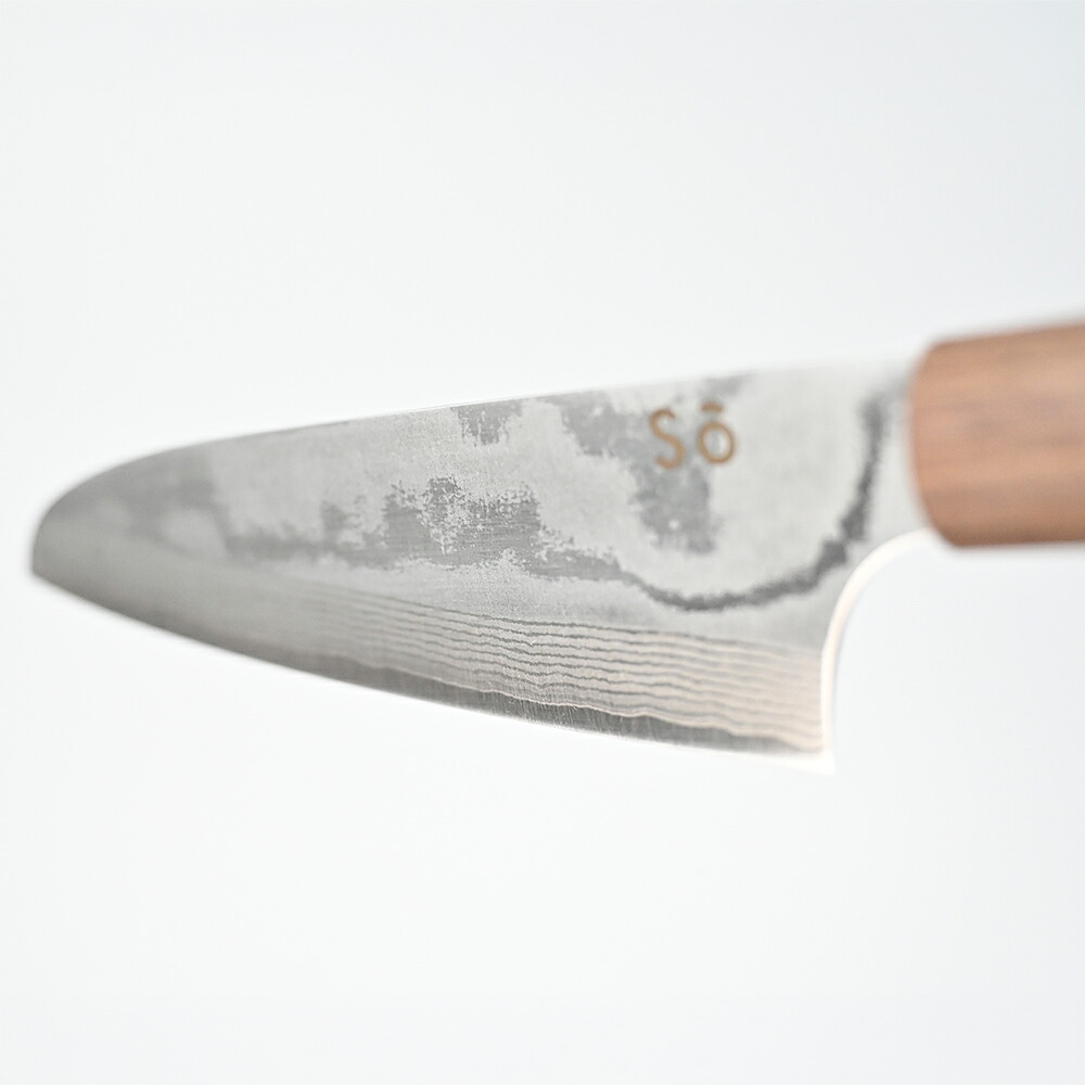 三徳包丁 s? 加茂刃物製作所 | 三徳160 VG10積層 | 包丁 万能包丁 ステンレス 越前打刃物 福井県 両刃 16cm 朴木 ウォールナット