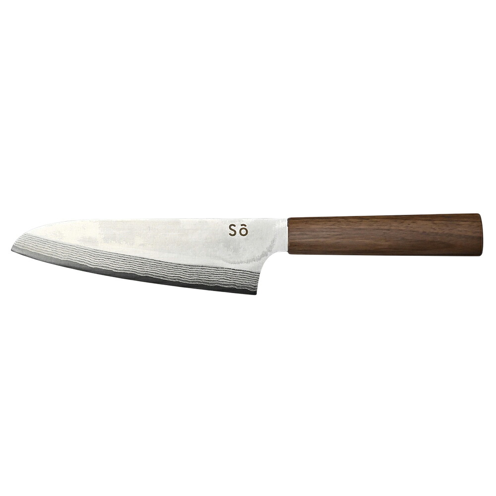 三徳包丁 s? 加茂刃物製作所 | 三徳160 VG10積層 | 包丁 万能包丁 ステンレス 越前打刃物 福井県 両刃 16cm 朴木 ウォールナット