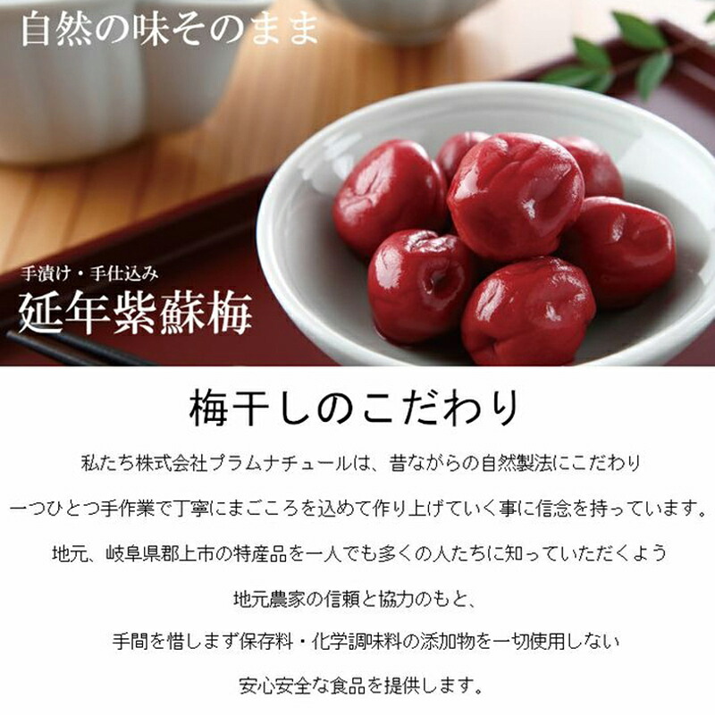 梅干 延年梅 | 延年干梅 中瓶 角瓶  | しそ しょっぱい 無添加 ご飯のお供 贈り物 ギフト プレゼント 贈答品 高級 瓶詰め 職人手作り