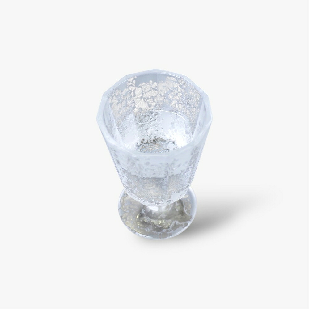 フリーグラス 結霜月華 | 祥 sho 180ml | グラス ガラス 結霜加工 伝統技法 桐箱入り 日本製 職人 手作り 高台付き 冷酒 食前酒