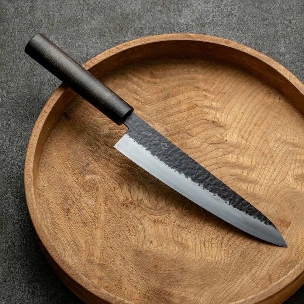 牛刀 ふくべ鍛冶 | VG10 黒打ち 210mm | 包丁 万能包丁 ステンレス さびにくい 切れ味 両刃 肉 魚 野菜 日本製 伝統工芸 ギフト