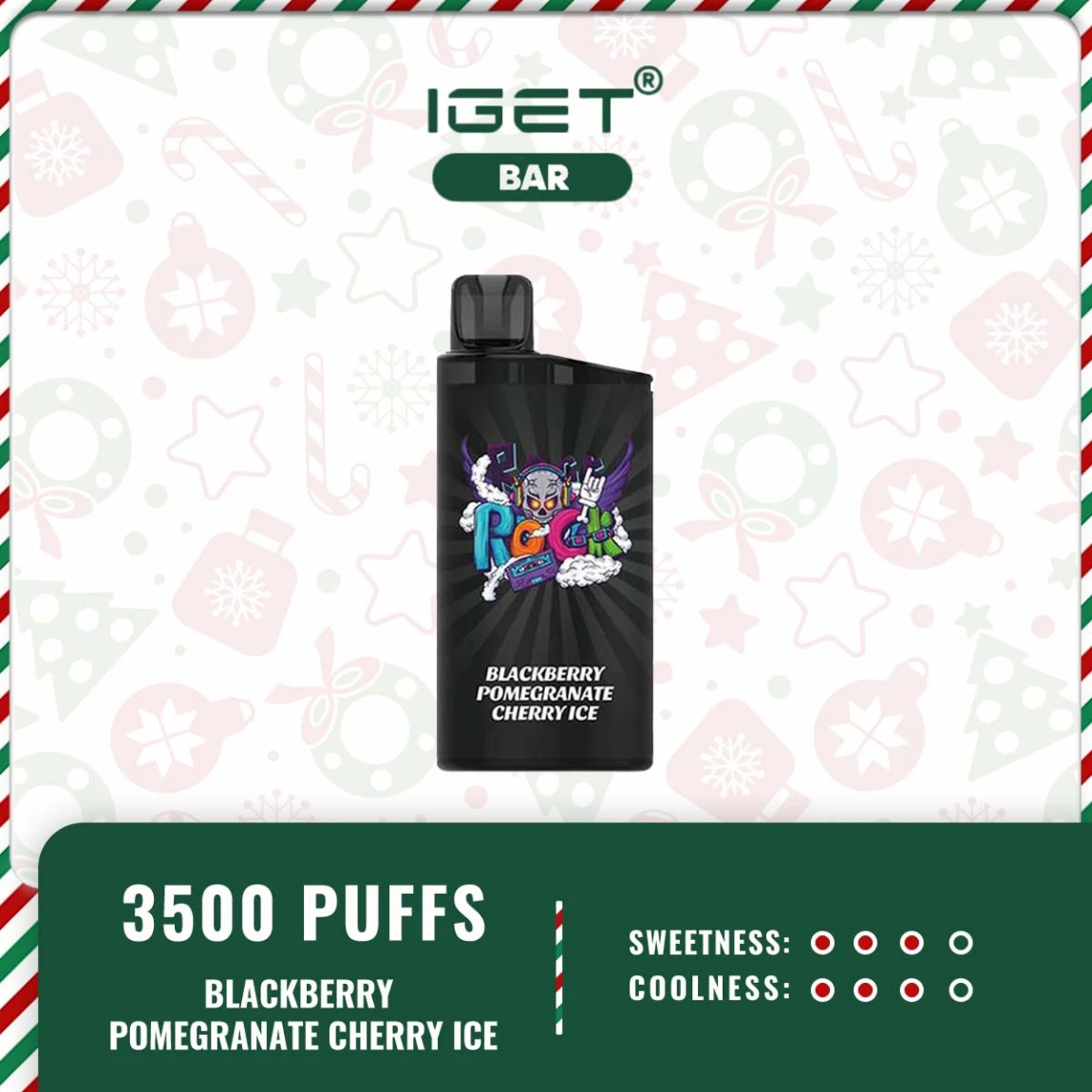 IGET BAR 3500 PUFFS – BLACKBERRY POMEGRANATE CHERRY