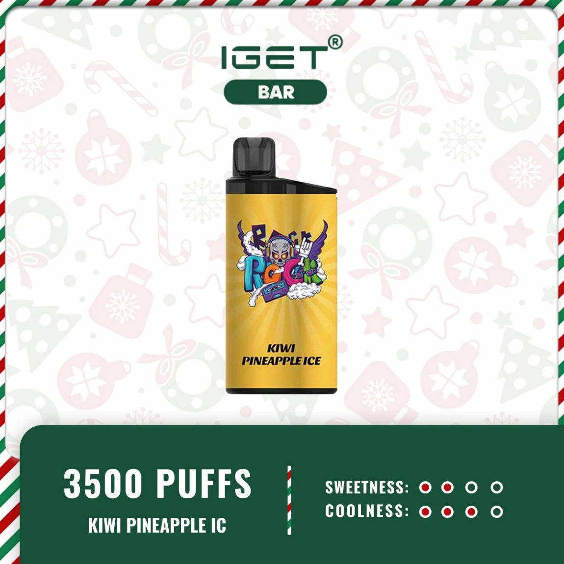 IGET BAR 3500 PUFFS – KIWI PINEAPPLE ICE