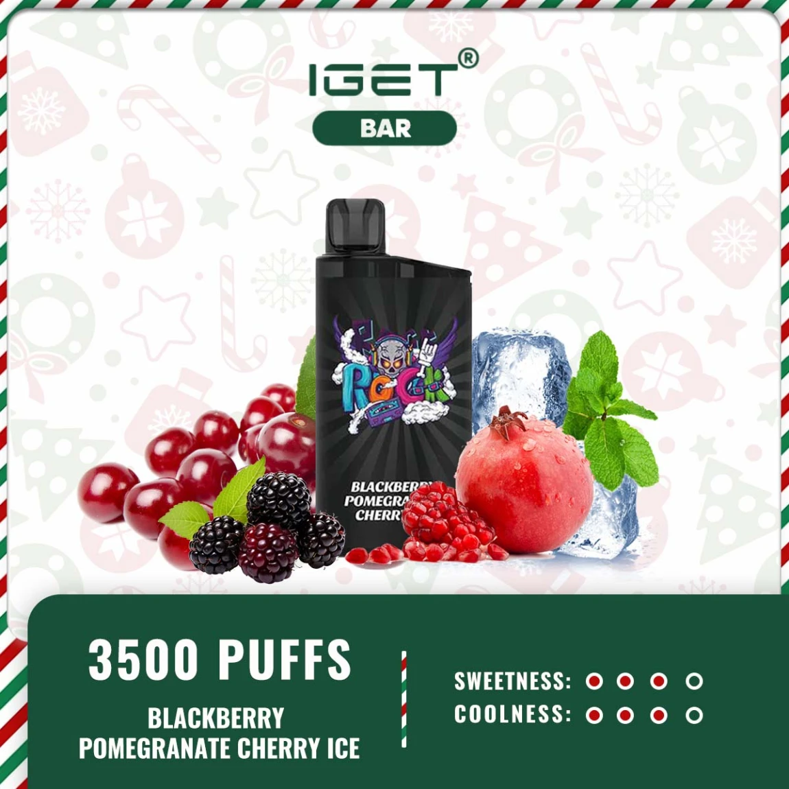 IGET BAR 3500 PUFFS – BLACKBERRY POMEGRANATE CHERRY