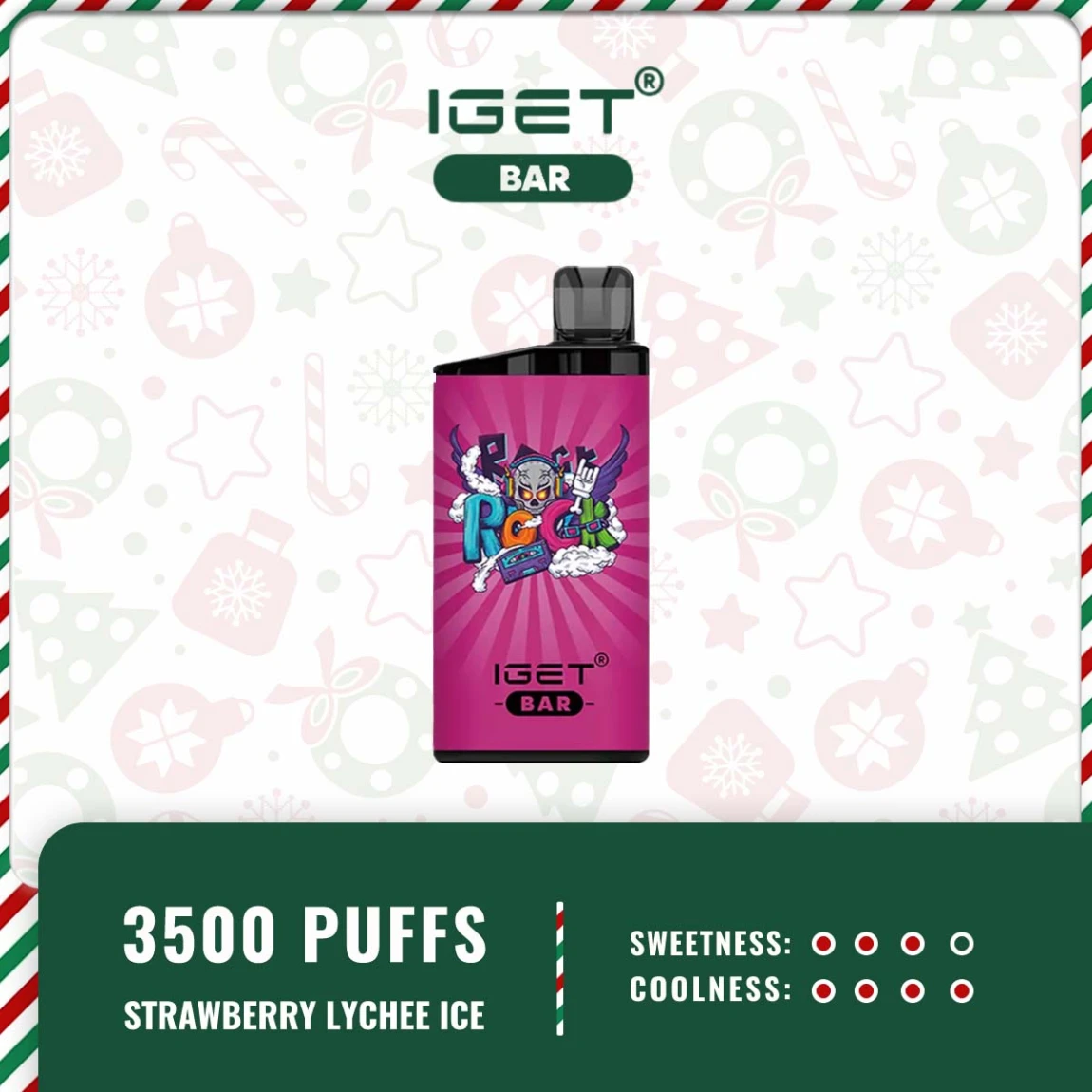 IGET BAR 3500 PUFFS – STRAWBERRY LYCHEE
