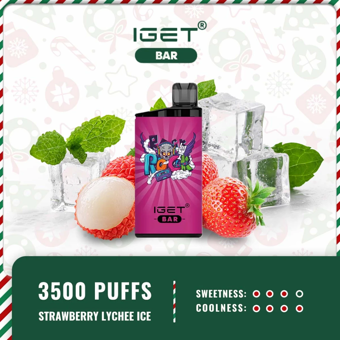 IGET BAR 3500 PUFFS – STRAWBERRY LYCHEE