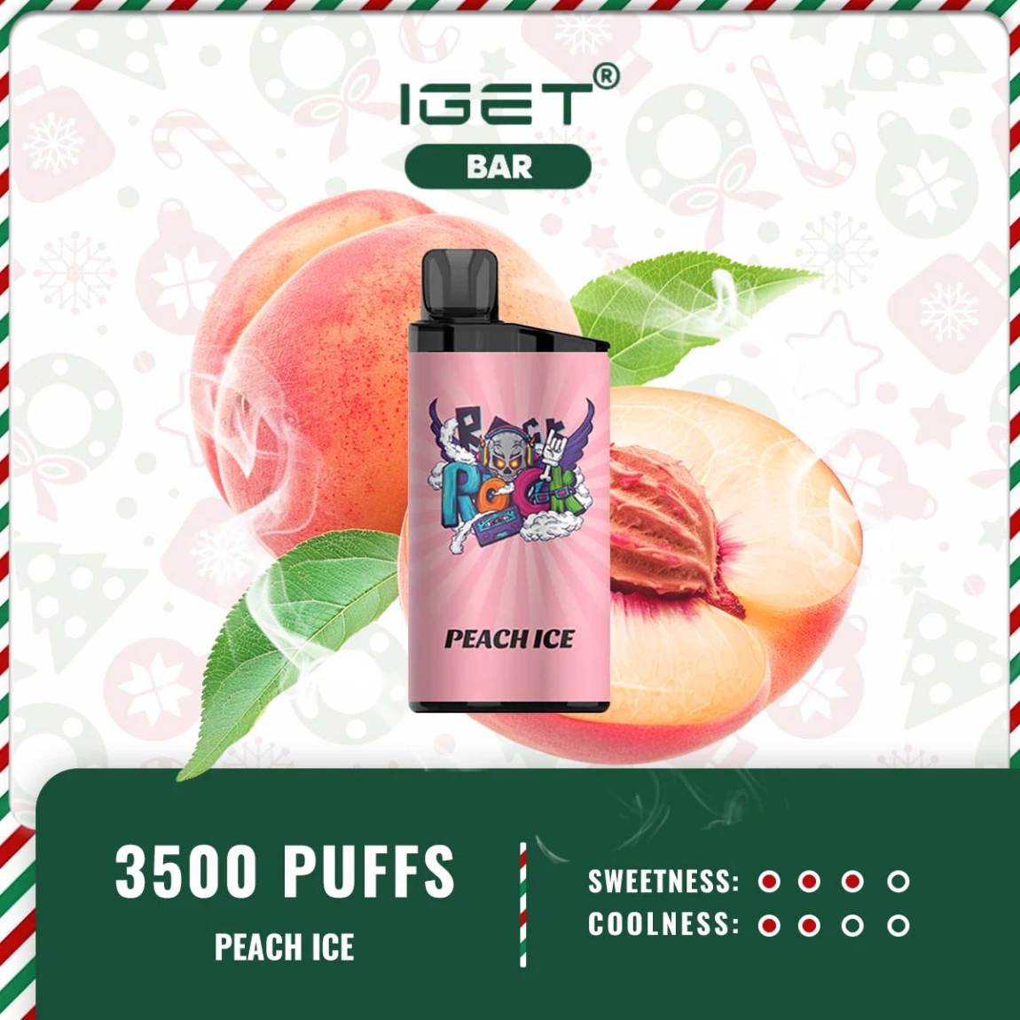 IGET BAR 3500 PUFFS – PEACH ICE