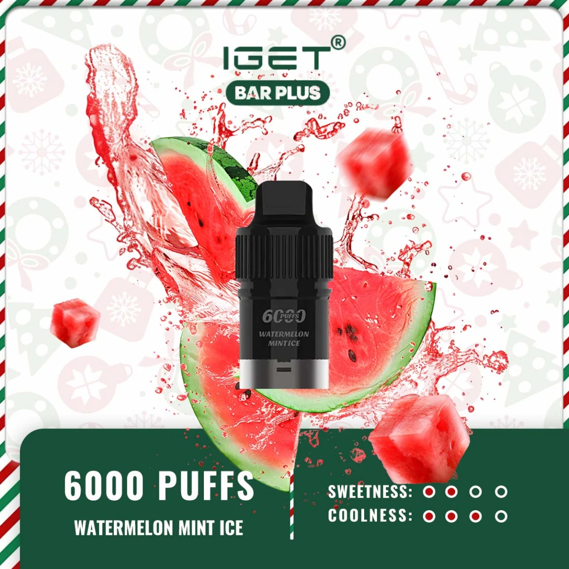 IGET BAR PLUS POD – WATERMELON MINT ICE