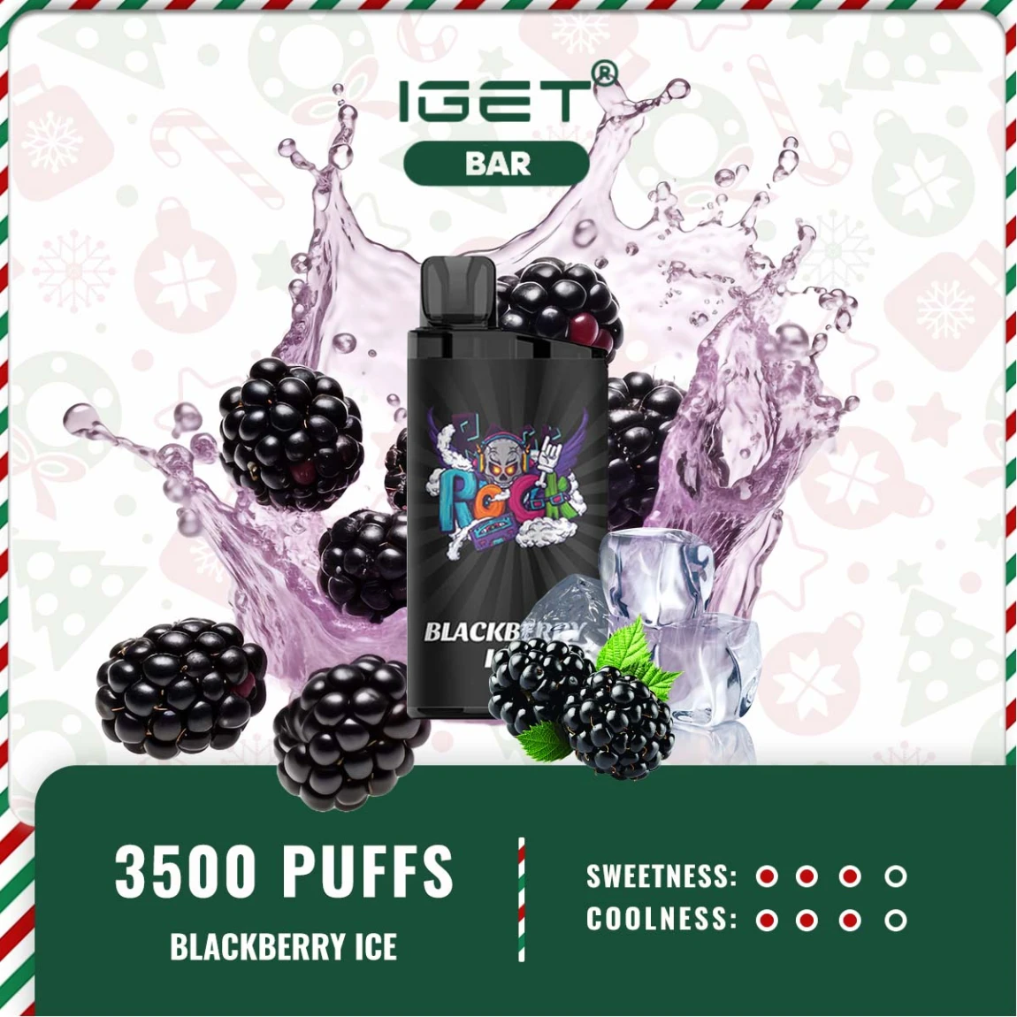 IGET BAR 3500 PUFFS – BLACKBERRY ICE