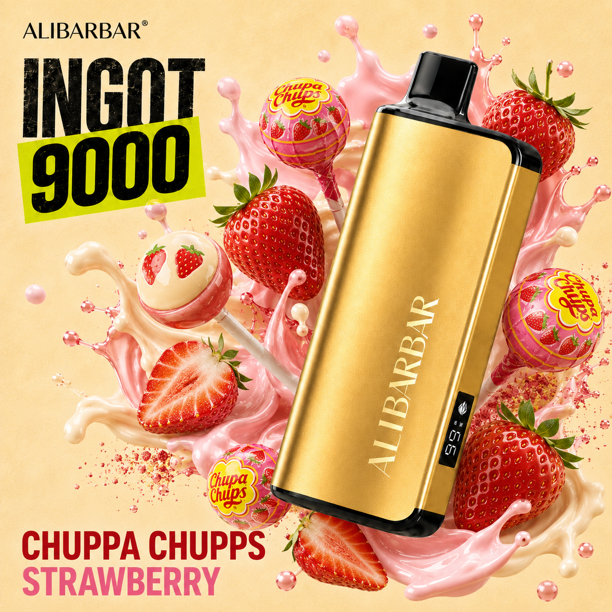 CHUPPA CHUPPS STRAWBERRY – INGOT 9000
