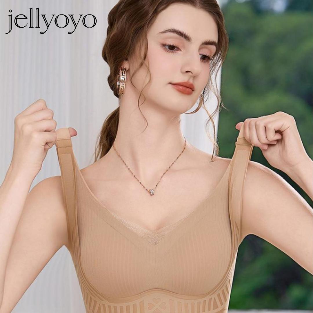 JELLYOYO·防下垂收副乳聚攏內衣【JELLYOYO】加寬側翼收副乳，提拉穩固胸型，上託防下垂！