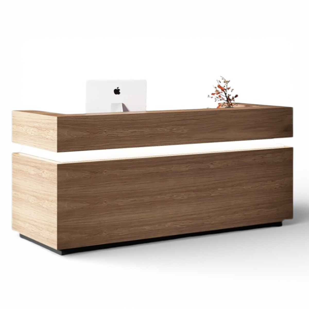 Minimalist Reception Desk With White Finish for Lobby