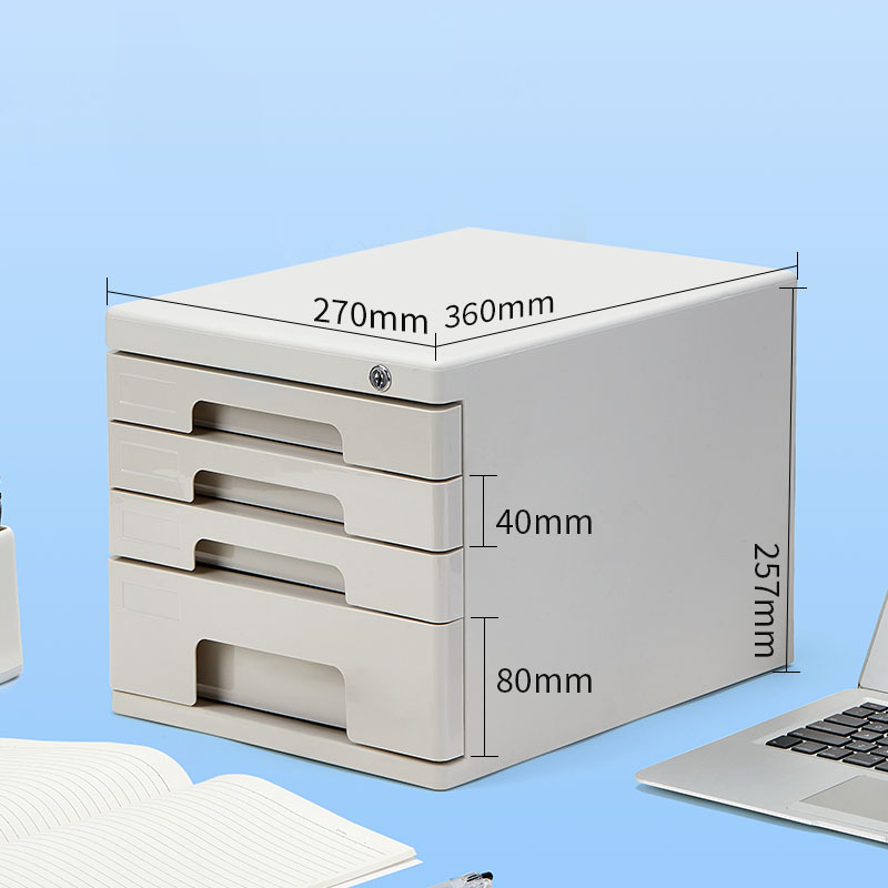 Lockable A4 Desktop File Cabinet with Drawers FC-008