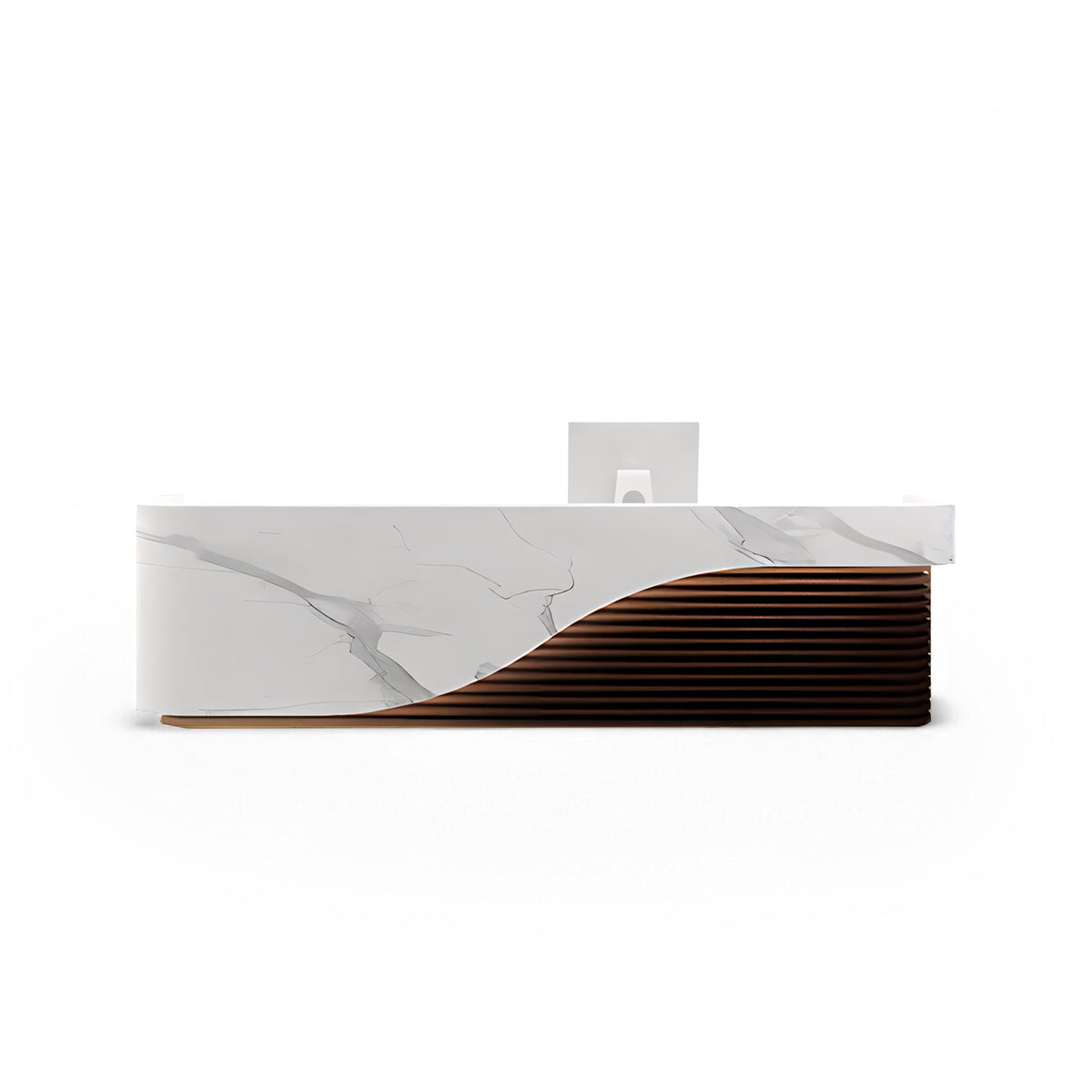 Curved Minimalist Reception Desk for Corporate Reception RD-246