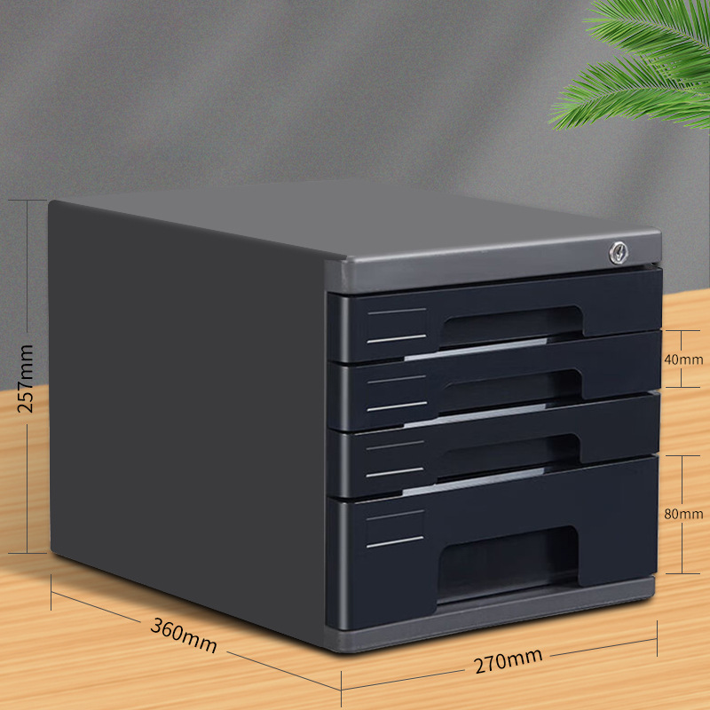 Lockable A4 Desktop File Cabinet with Drawers FC-008