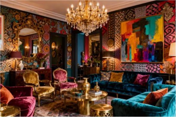 Maximalist interior design example