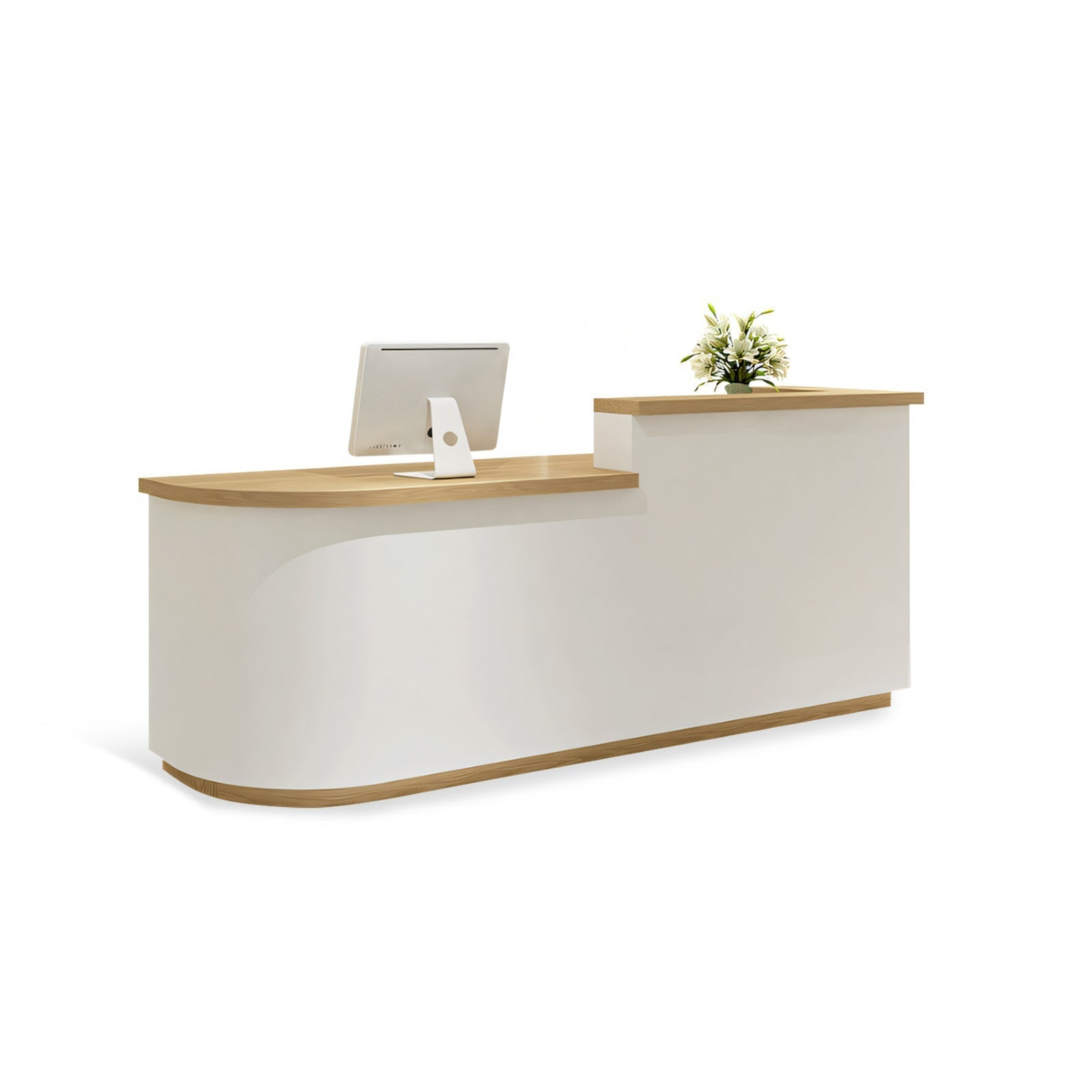 Arc Shape Fashionably Salon Store Institution Reception Desk