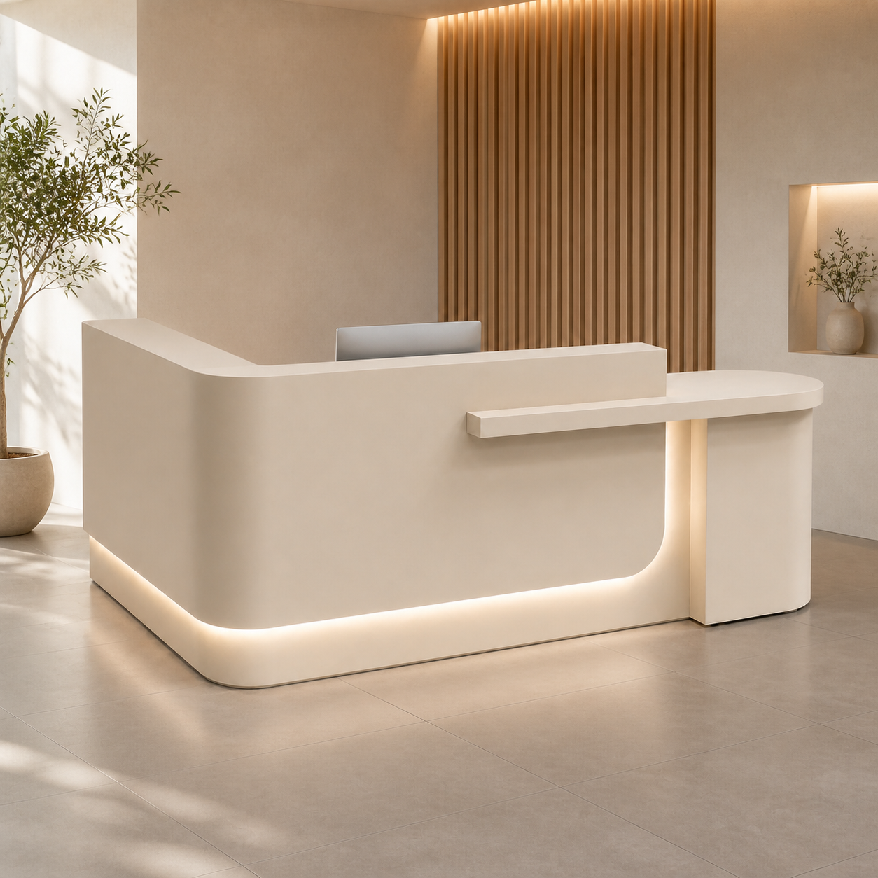 RD-353 Beige Right Side Privacy Screen scene