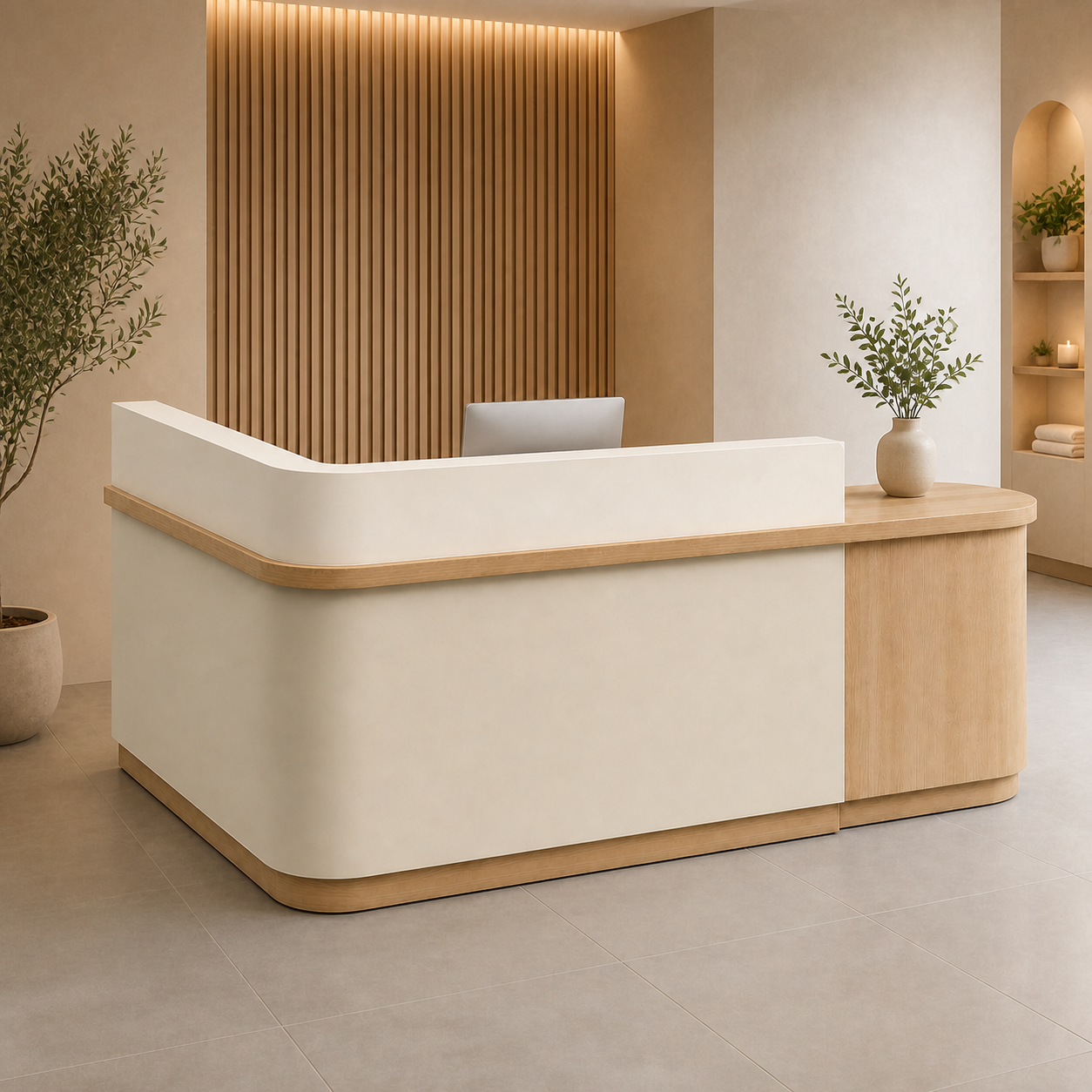 RD-352 Beige+Natural Right Side Privacy Screen scene