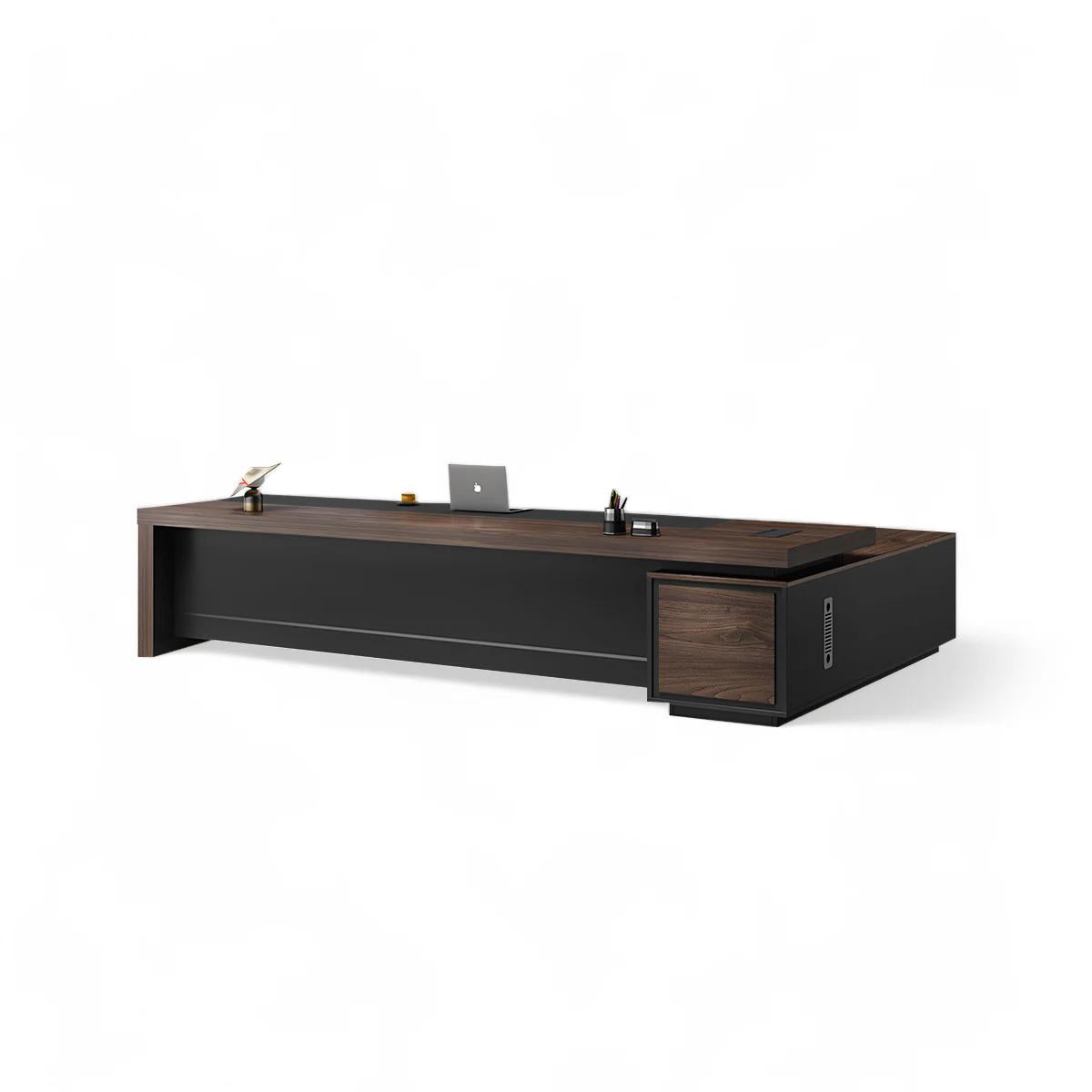 Boss Office Executive Computer Desk With Storage Cabinet ED-008
