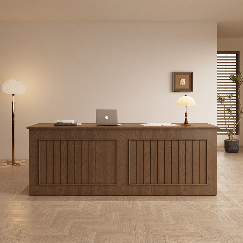 Brown Reception Desk  for Cafe