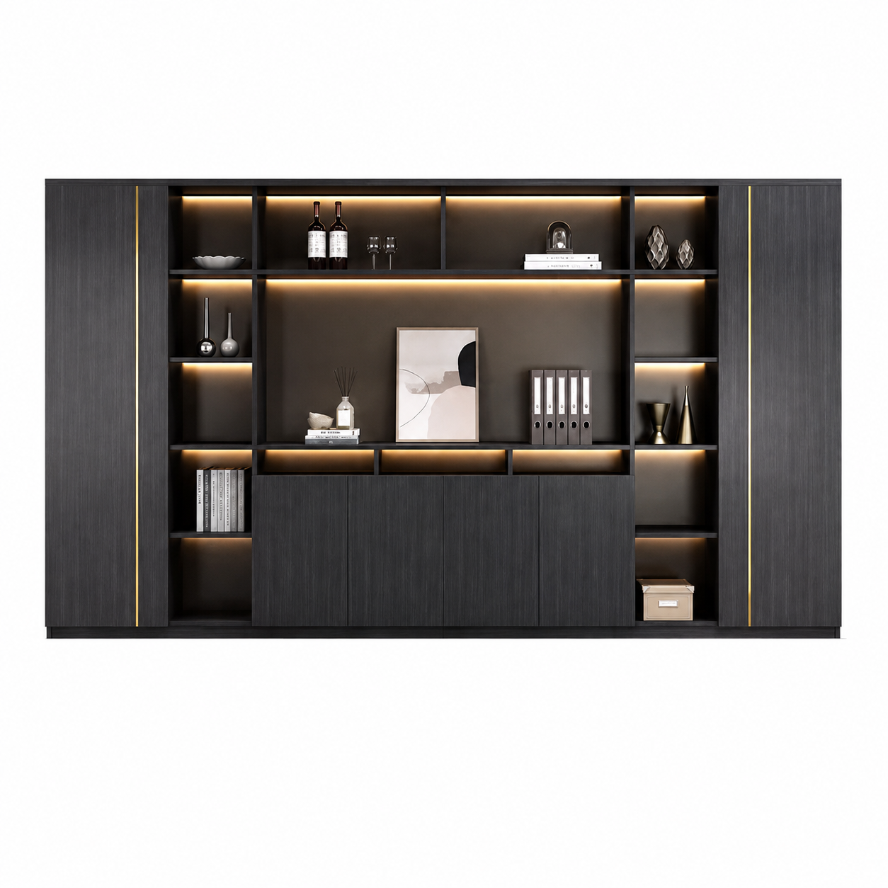 Modern Executive Office Desk Set with Cabinet  ED-022