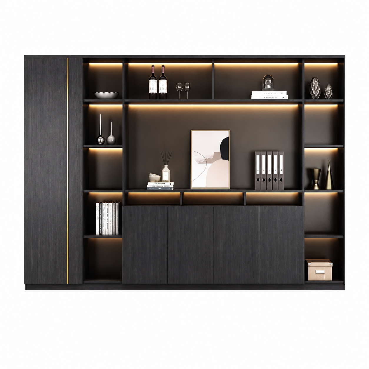 Modern Executive Office Desk Set with Cabinet  ED-022