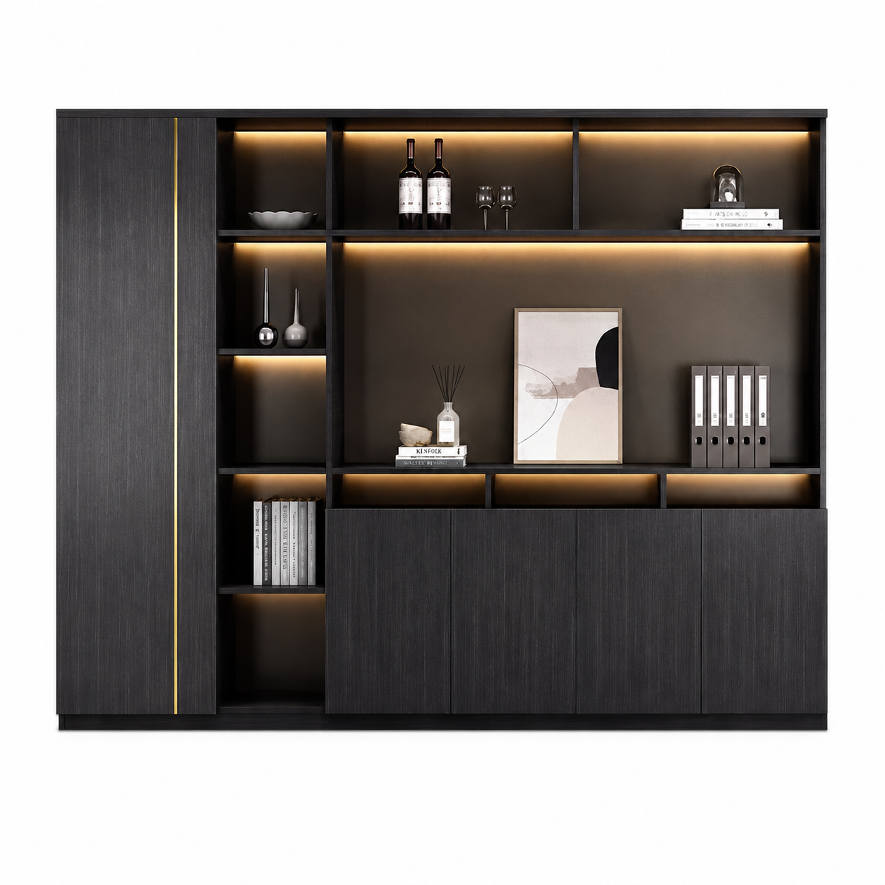 Modern Executive Office Desk Set with Cabinet  ED-022