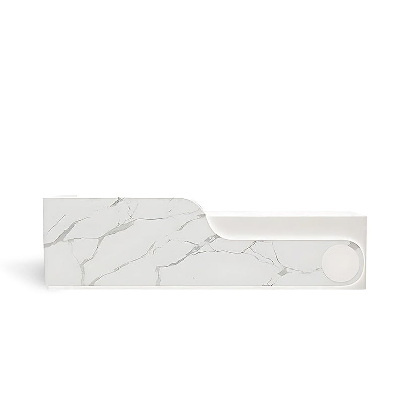 Clothing Store Bar Table Store Small Front Desk Marble Finish Reception Desk