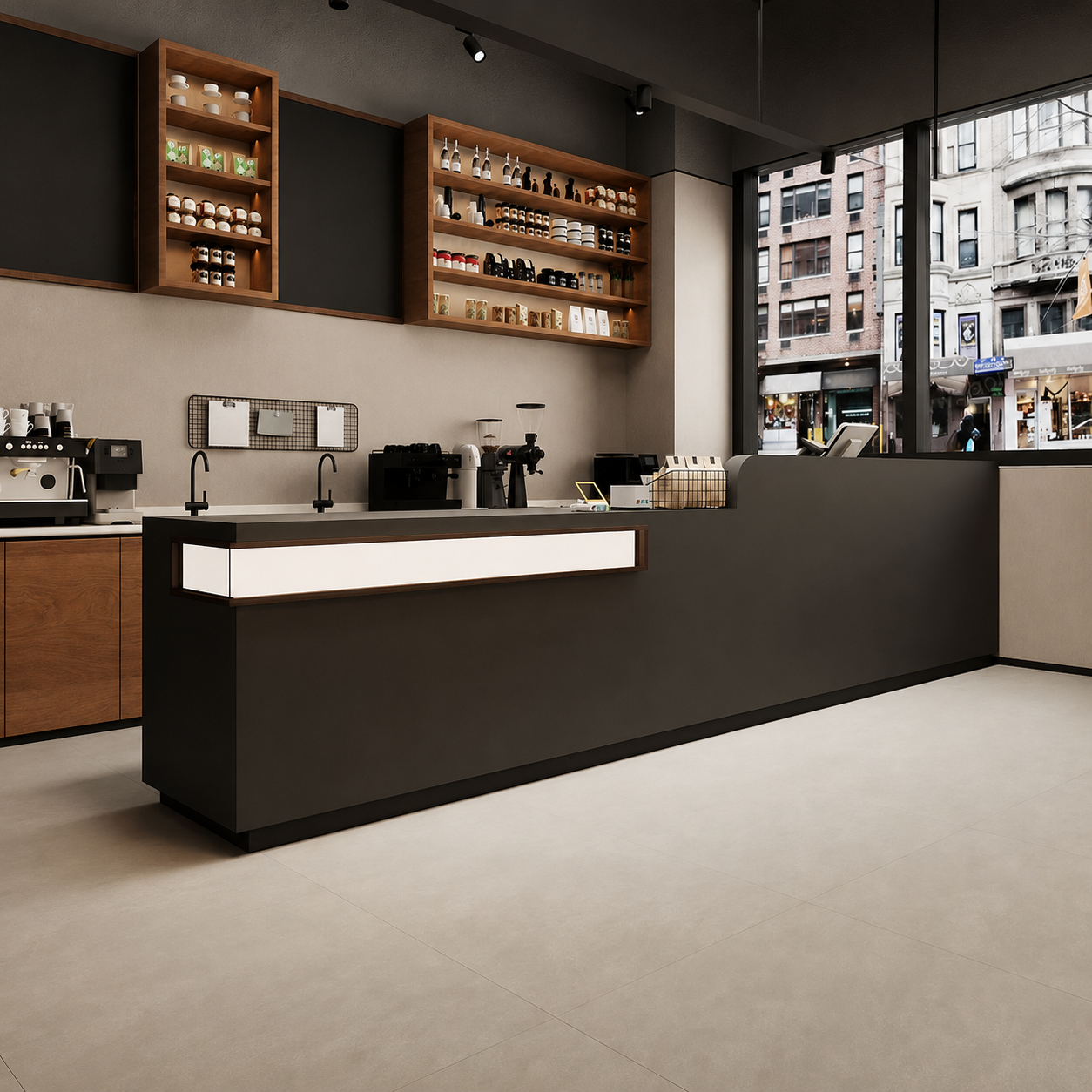 Commercial Coffee Bar Counter with Integrated Workstation RD-292