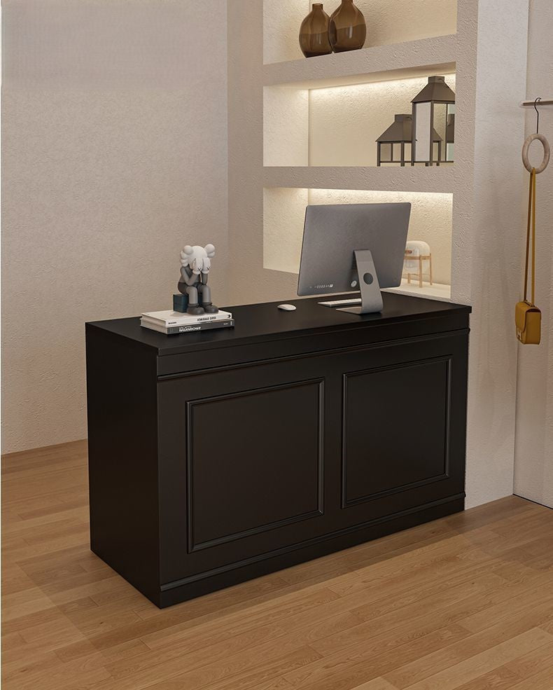 Compact Black Reception Desk for Clothing Store ＆ Dessert Shop 