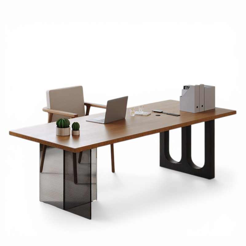 Compact Meeting Table with Acrylic & Metal Legs – MT-032
