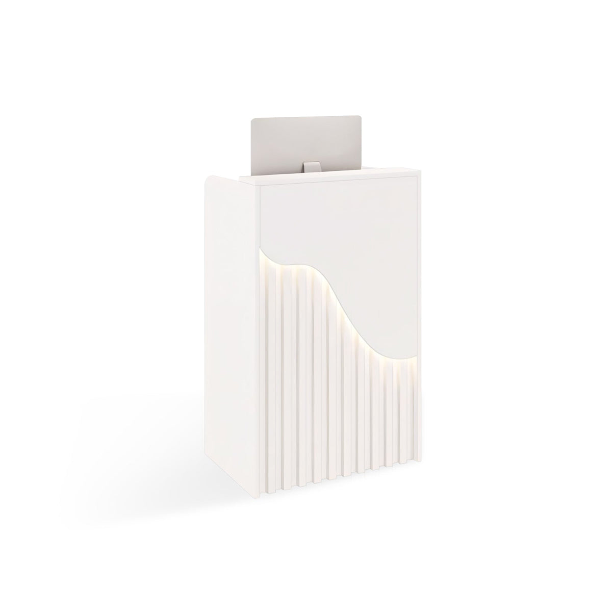 Compact Salon & Small Shop White Reception Counter