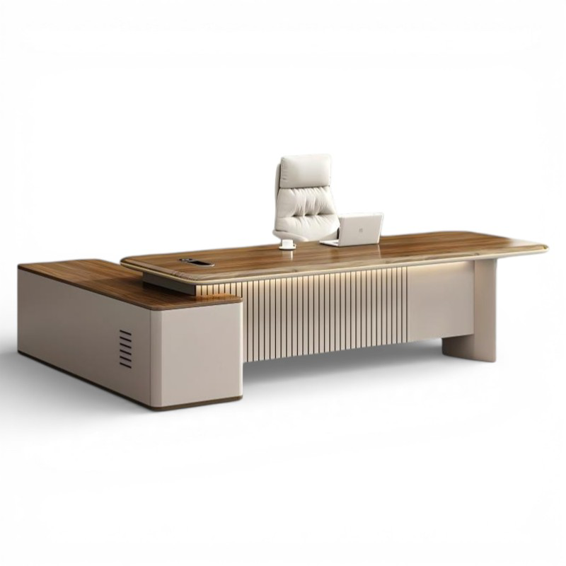 Contemporary Executive Desk with Soft Rounded Corners