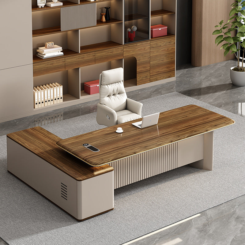 Contemporary Executive Desk with Soft Rounded Corners for boss