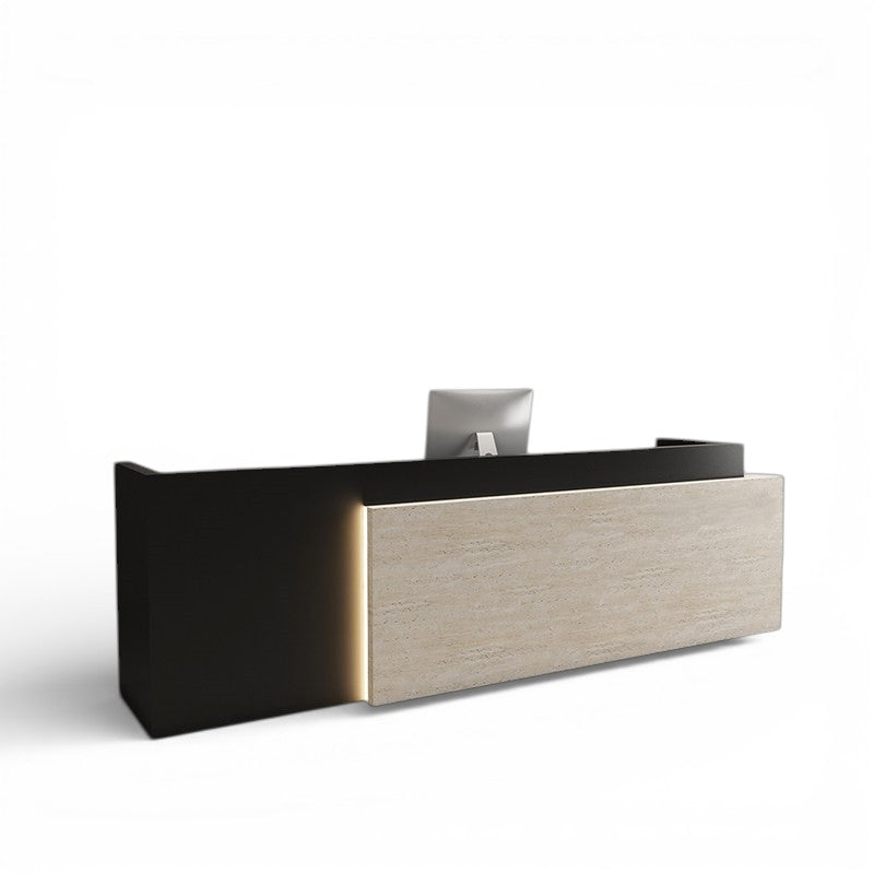 Contemporary Reception Counter with Refined Finish for Lobby